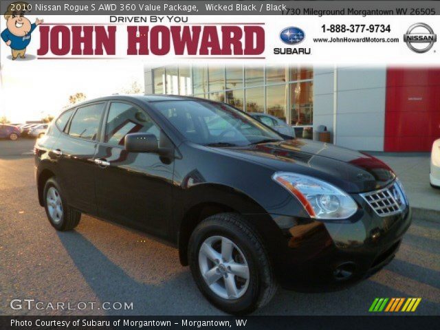 2010 Nissan Rogue S AWD 360 Value Package in Wicked Black