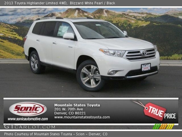 2013 Toyota Highlander Limited 4WD in Blizzard White Pearl
