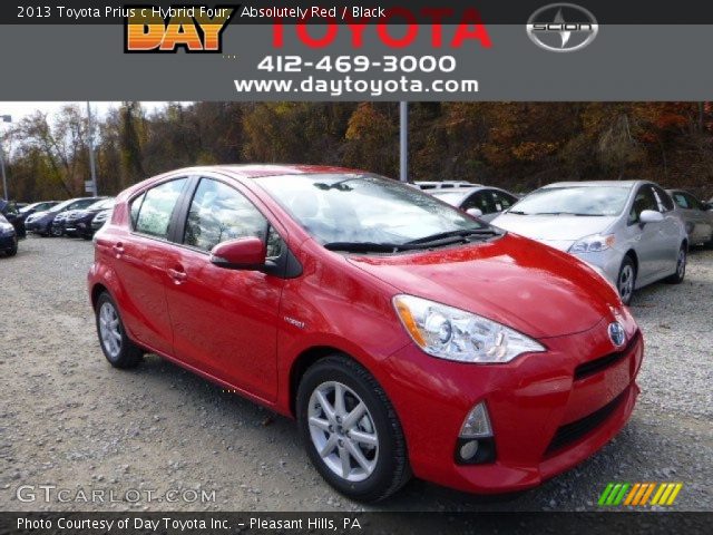 2013 Toyota Prius c Hybrid Four in Absolutely Red