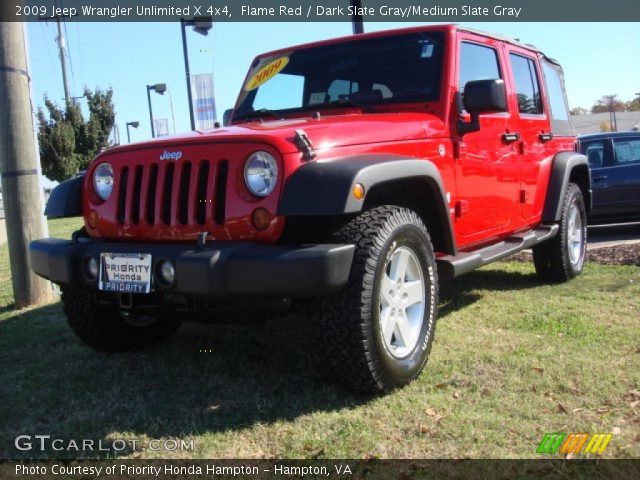 2009 Jeep Wrangler Unlimited X 4x4 in Flame Red