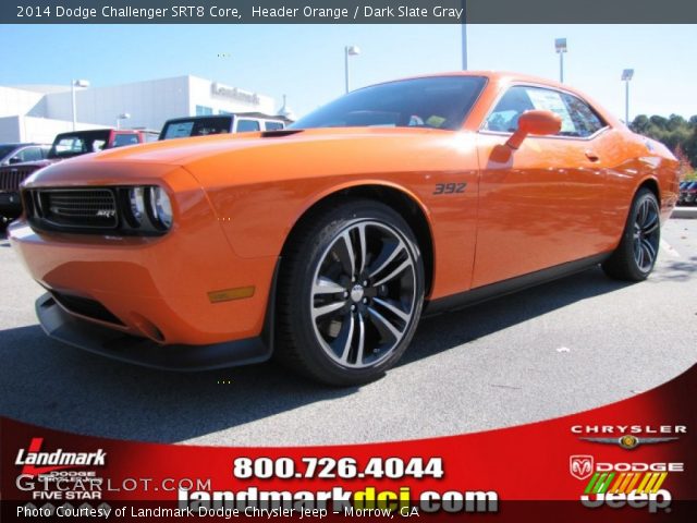 2014 Dodge Challenger SRT8 Core in Header Orange
