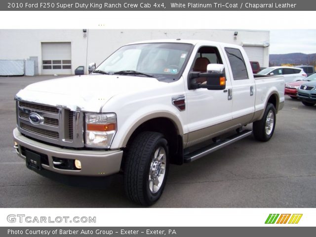 2010 Ford F250 Super Duty King Ranch Crew Cab 4x4 in White Platinum Tri-Coat