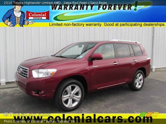 2010 Toyota Highlander Limited 4WD in Salsa Red Pearl