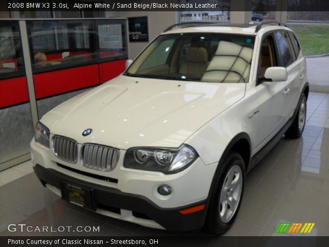 2008 BMW X3 3.0si in Alpine White