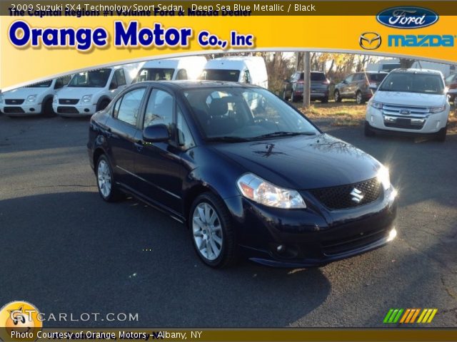 2009 Suzuki SX4 Technology Sport Sedan in Deep Sea Blue Metallic