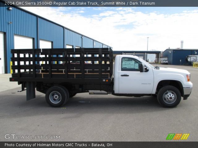 2014 GMC Sierra 3500HD Regular Cab Stake Truck in Summit White