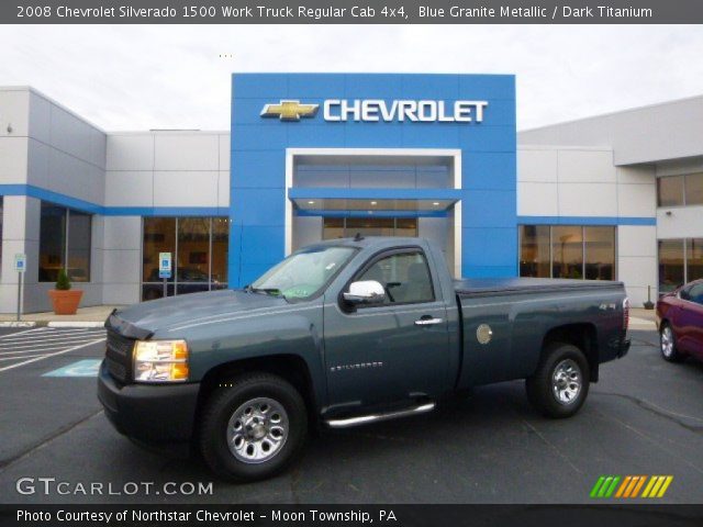 2008 Chevrolet Silverado 1500 Work Truck Regular Cab 4x4 in Blue Granite Metallic