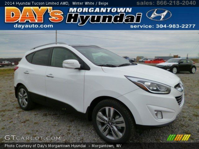 2014 Hyundai Tucson Limited AWD in Winter White