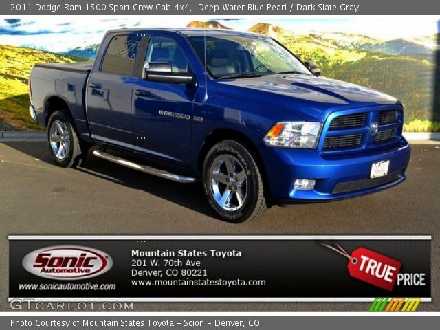 2011 Dodge Ram 1500 Sport Crew Cab 4x4 in Deep Water Blue Pearl