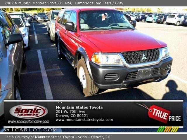 2002 Mitsubishi Montero Sport XLS 4x4 in Cambridge Red Pearl