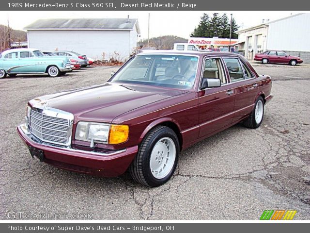 1989 Mercedes-Benz S Class 560 SEL in Desert Red Metallic