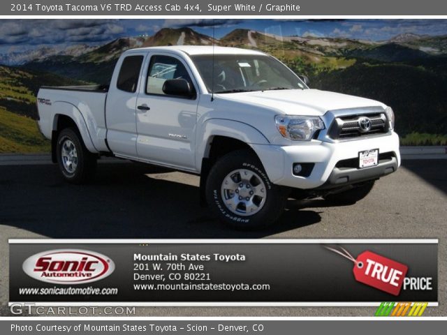 2014 Toyota Tacoma V6 TRD Access Cab 4x4 in Super White