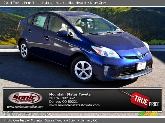 2014 Toyota Prius Three Hybrid in Nautical Blue Metallic