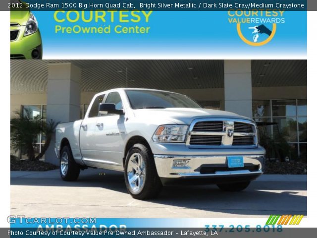 2012 Dodge Ram 1500 Big Horn Quad Cab in Bright Silver Metallic