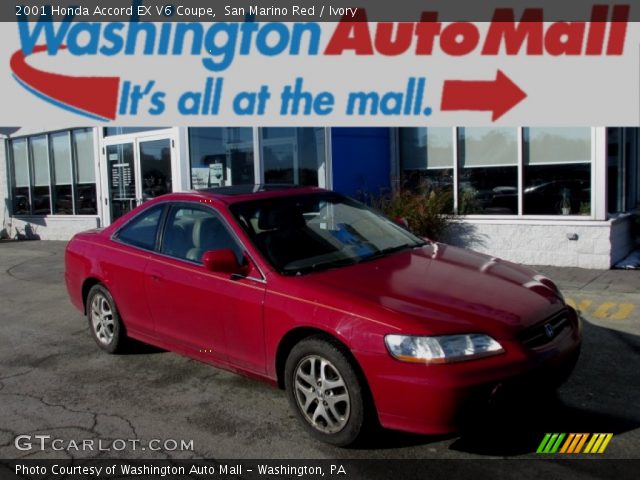 2001 Honda Accord EX V6 Coupe in San Marino Red