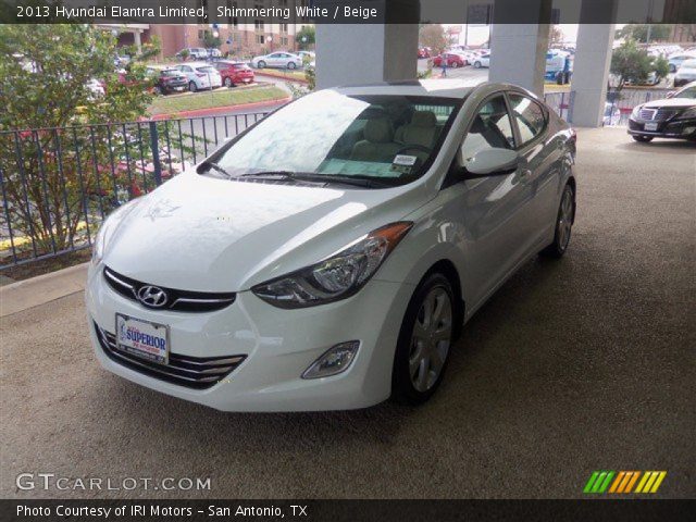 2013 Hyundai Elantra Limited in Shimmering White