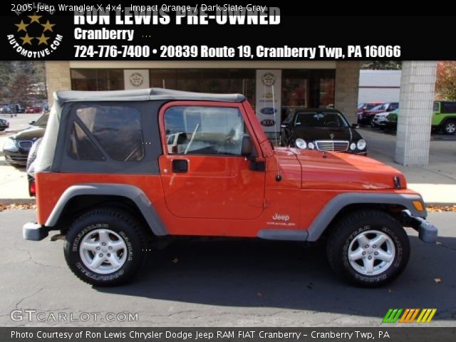 2005 Jeep Wrangler X 4x4 in Impact Orange