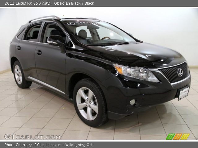 2012 Lexus RX 350 AWD in Obsidian Black
