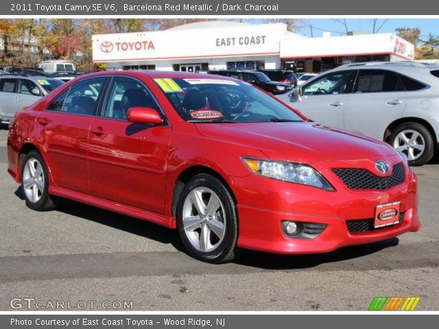 2011 Toyota Camry SE V6 in Barcelona Red Metallic