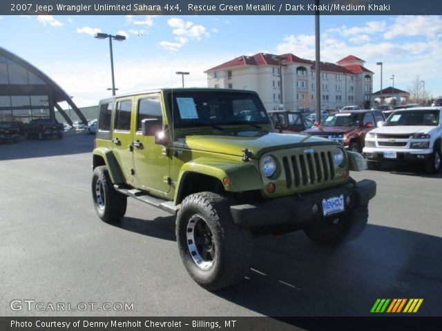 2007 Jeep Wrangler Unlimited Sahara 4x4 in Rescue Green Metallic