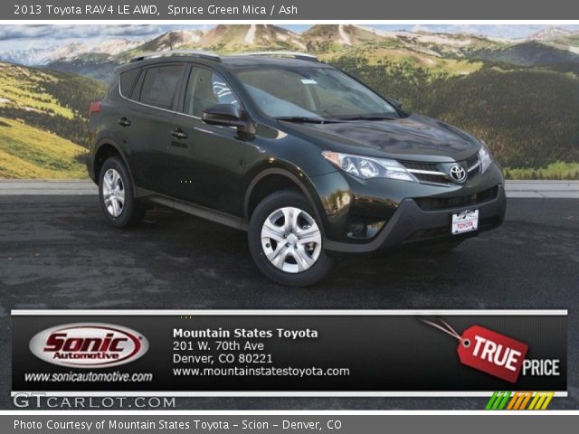 2013 Toyota RAV4 LE AWD in Spruce Green Mica