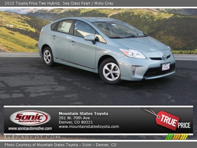 2013 Toyota Prius Two Hybrid in Sea Glass Pearl