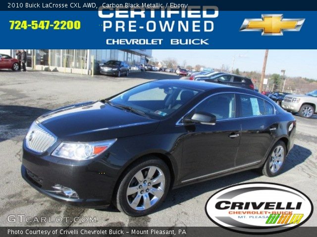 2010 Buick LaCrosse CXL AWD in Carbon Black Metallic