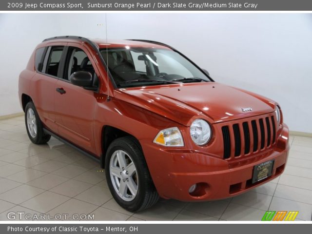2009 Jeep Compass Sport in Sunburst Orange Pearl