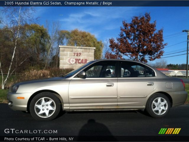 2005 Hyundai Elantra GLS Sedan in Champagne Metallic