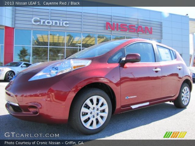 2013 Nissan LEAF S in Cayenne Red