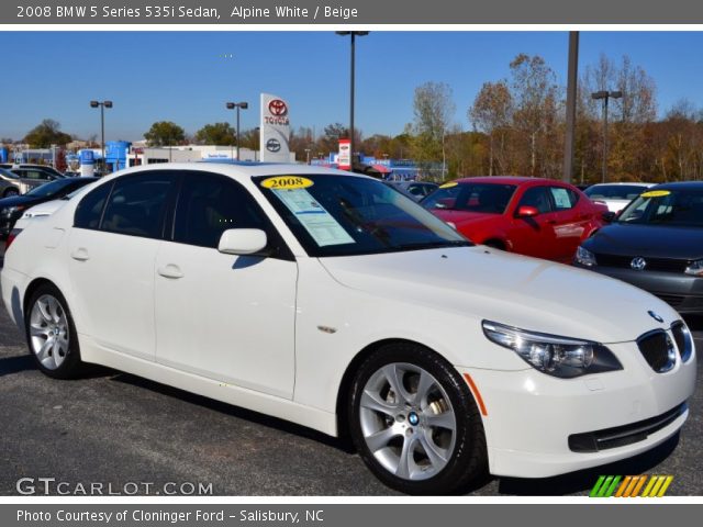 2008 BMW 5 Series 535i Sedan in Alpine White