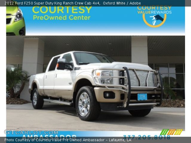 2012 Ford F250 Super Duty King Ranch Crew Cab 4x4 in Oxford White