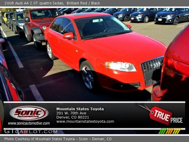2008 Audi A4 2.0T quattro Sedan in Brilliant Red