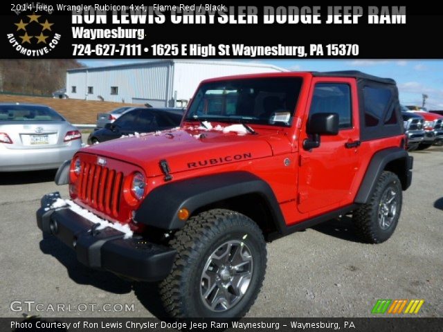 2014 Jeep Wrangler Rubicon 4x4 in Flame Red