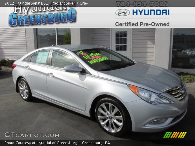 2012 Hyundai Sonata SE in Radiant Silver
