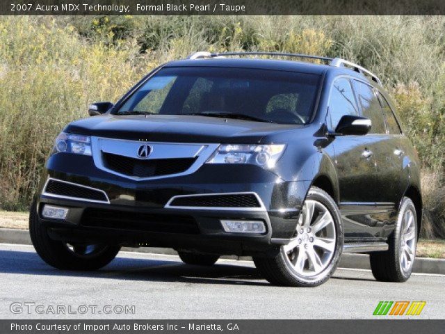 2007 Acura MDX Technology in Formal Black Pearl