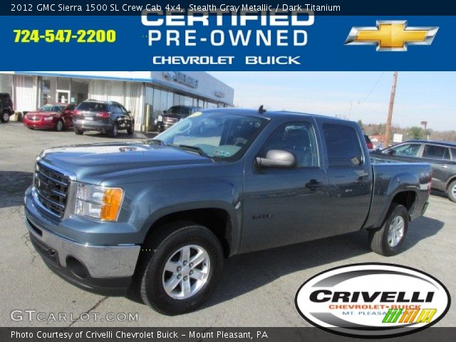 2012 GMC Sierra 1500 SL Crew Cab 4x4 in Stealth Gray Metallic