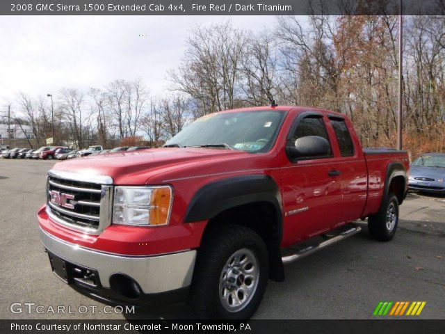 2008 GMC Sierra 1500 Extended Cab 4x4 in Fire Red