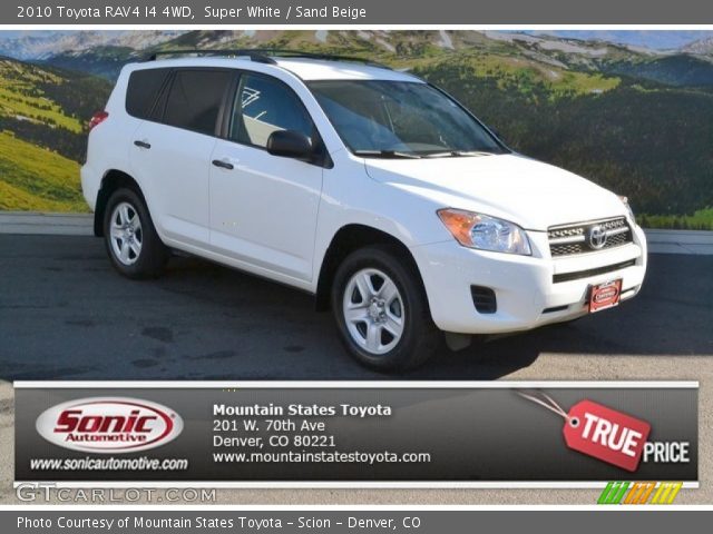 2010 Toyota RAV4 I4 4WD in Super White