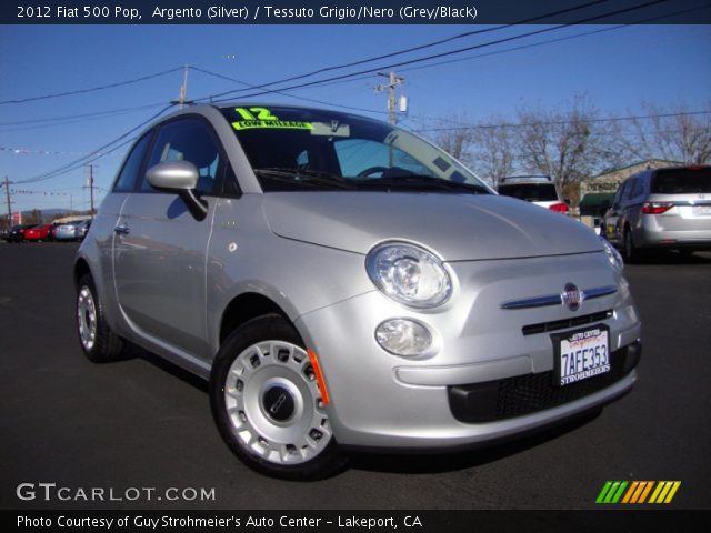 2012 Fiat 500 Pop in Argento (Silver)