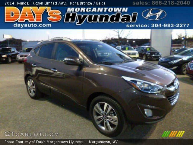 2014 Hyundai Tucson Limited AWD in Kona Bronze