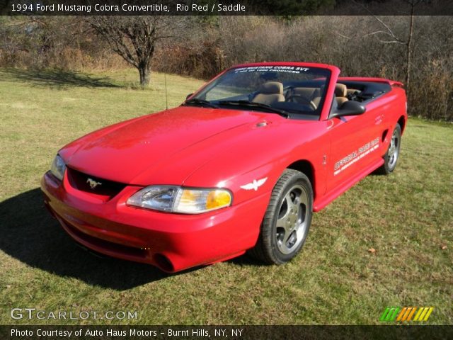 1994 Ford Mustang Cobra Convertible in Rio Red