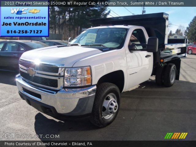 2013 Chevrolet Silverado 3500HD WT Regular Cab 4x4 Dump Truck in Summit White
