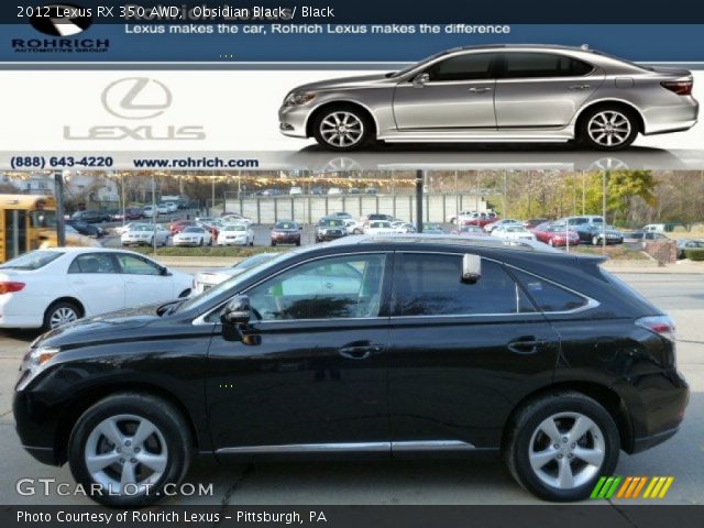 2012 Lexus RX 350 AWD in Obsidian Black