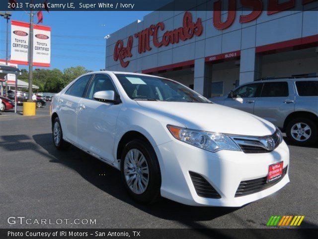 2013 Toyota Camry LE in Super White