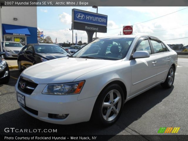 2007 Hyundai Sonata SE V6 in Arctic White