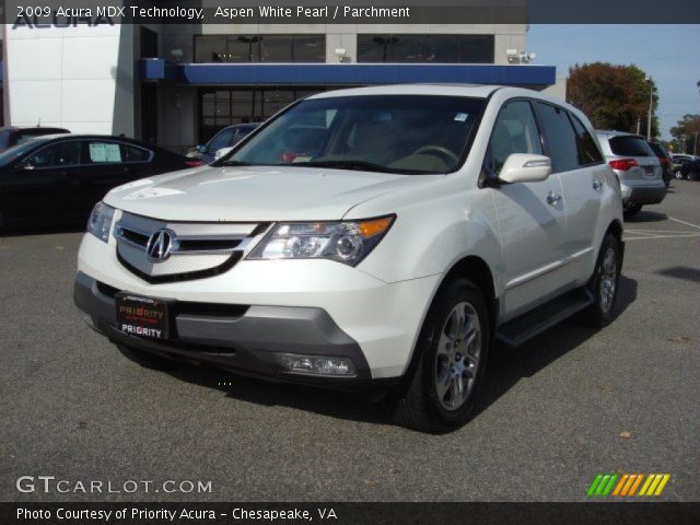 2009 Acura MDX Technology in Aspen White Pearl