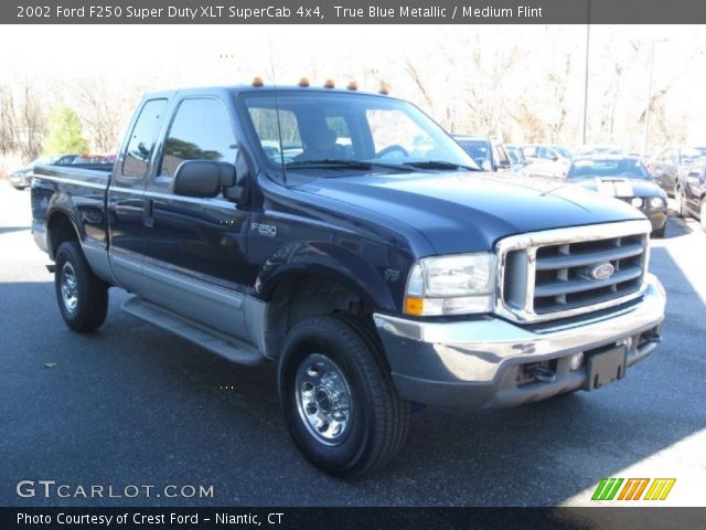 2002 Ford F250 Super Duty XLT SuperCab 4x4 in True Blue Metallic
