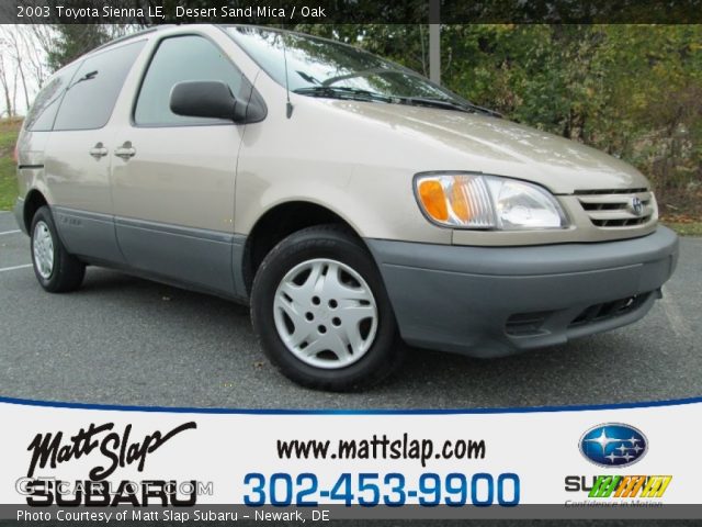 2003 Toyota Sienna LE in Desert Sand Mica