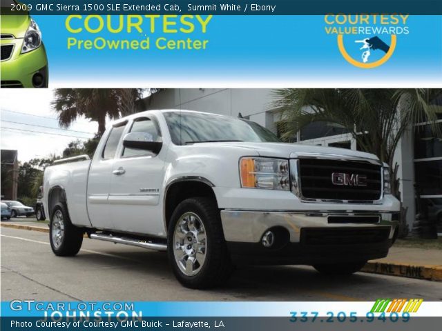 2009 GMC Sierra 1500 SLE Extended Cab in Summit White